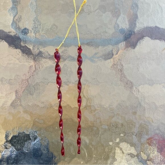 Glass Christmas Tree Ornaments Icicles Assortment of 5 - Picture 9 of 11